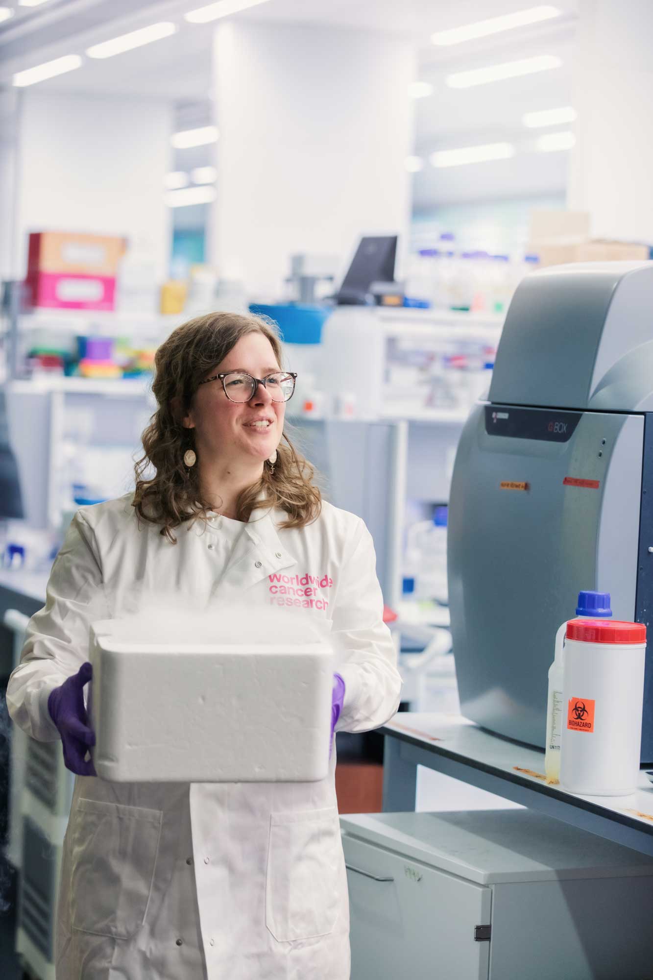 Dr Ottersbach in a lab