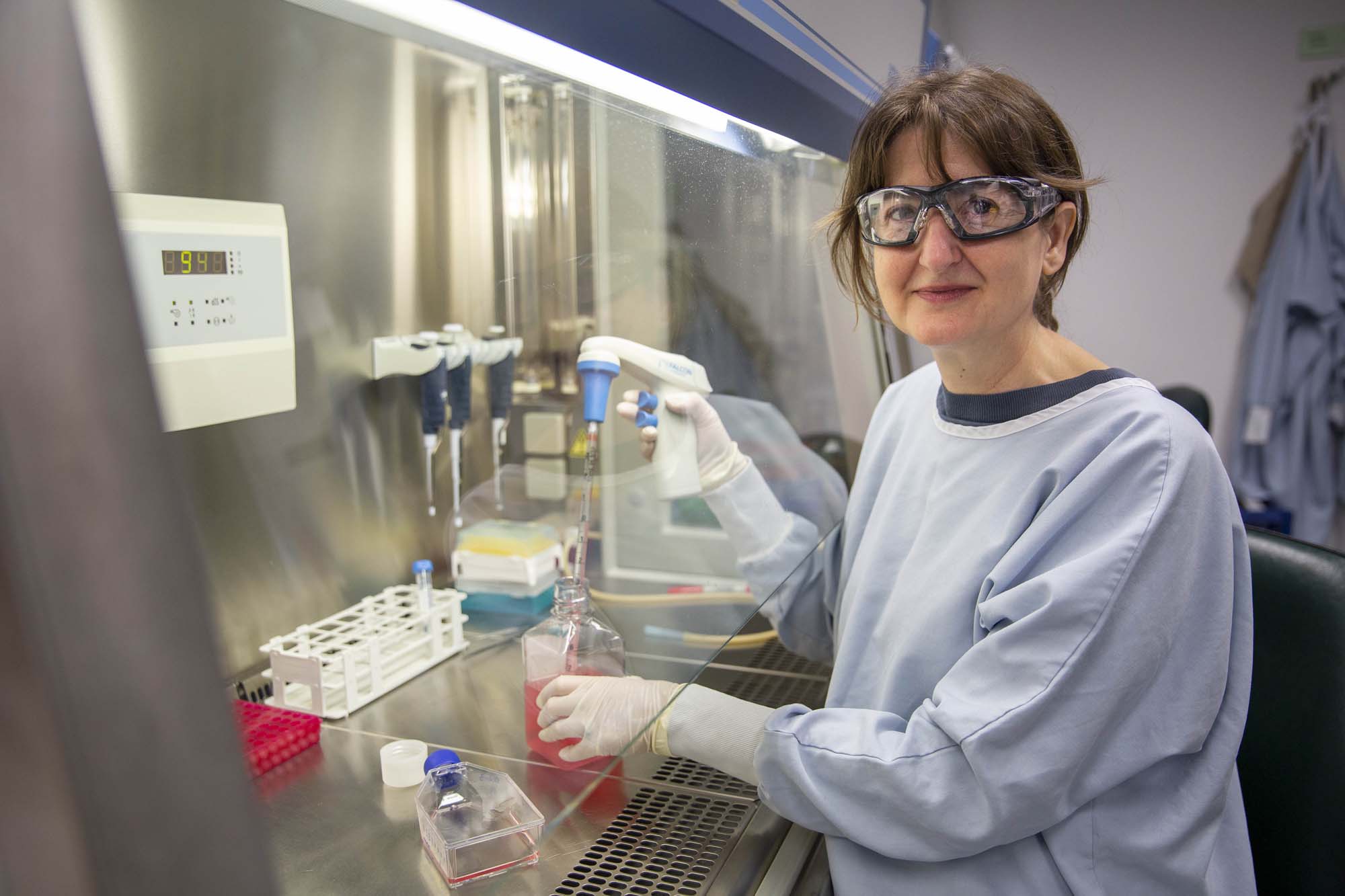 Jo K Perry in the lab