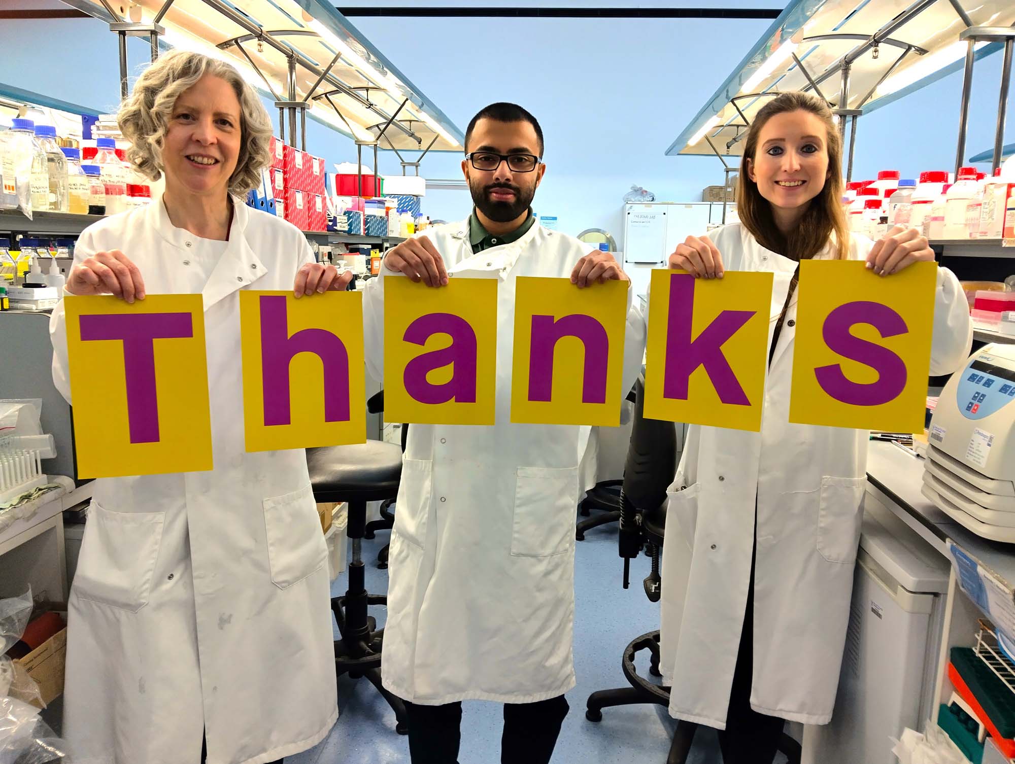 Diana Blaydon and Team saying thanks